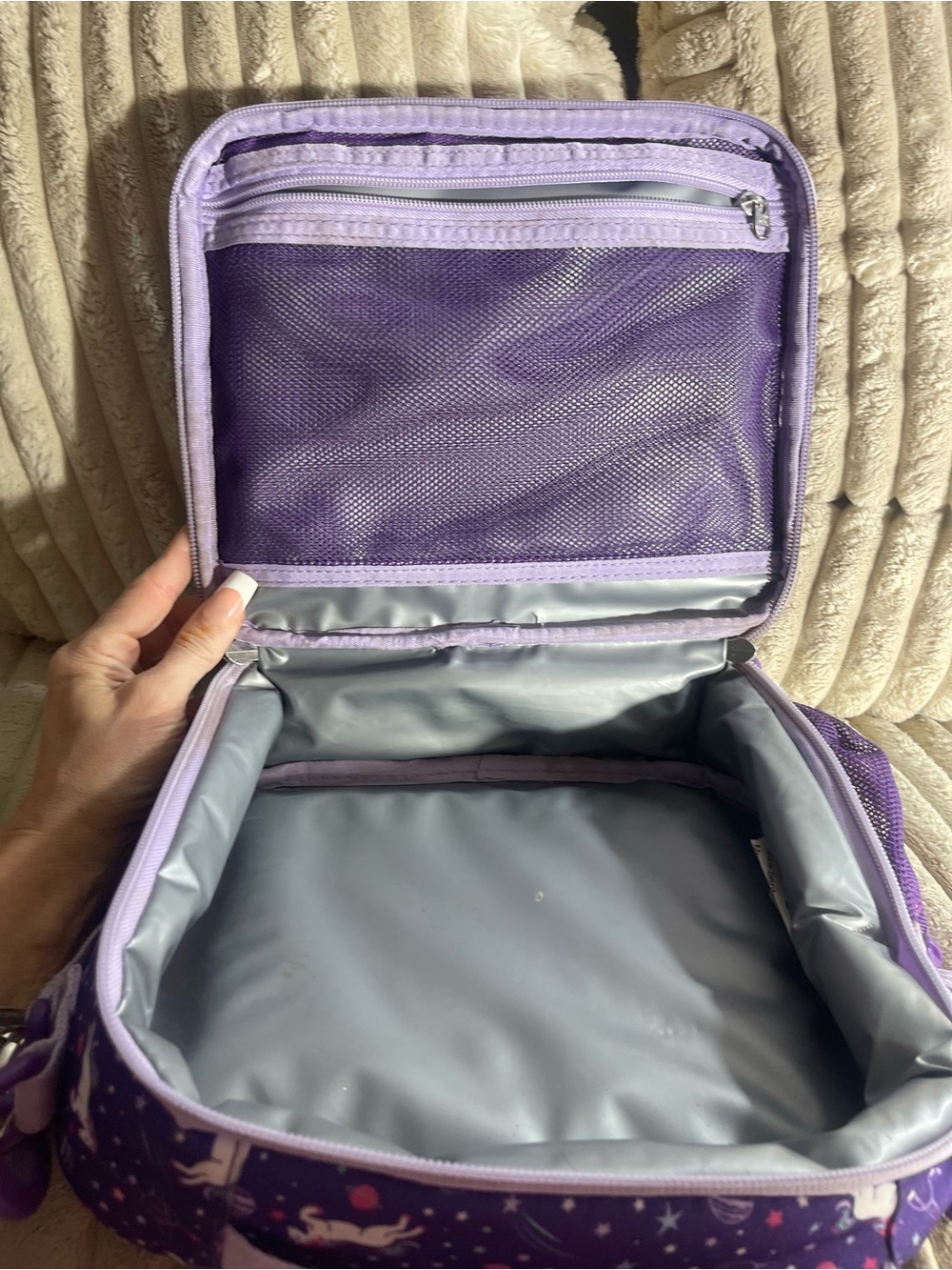 Bentgo Kids Unicorn Lunch Bag - Lavender Purple - Picture 5 of 6